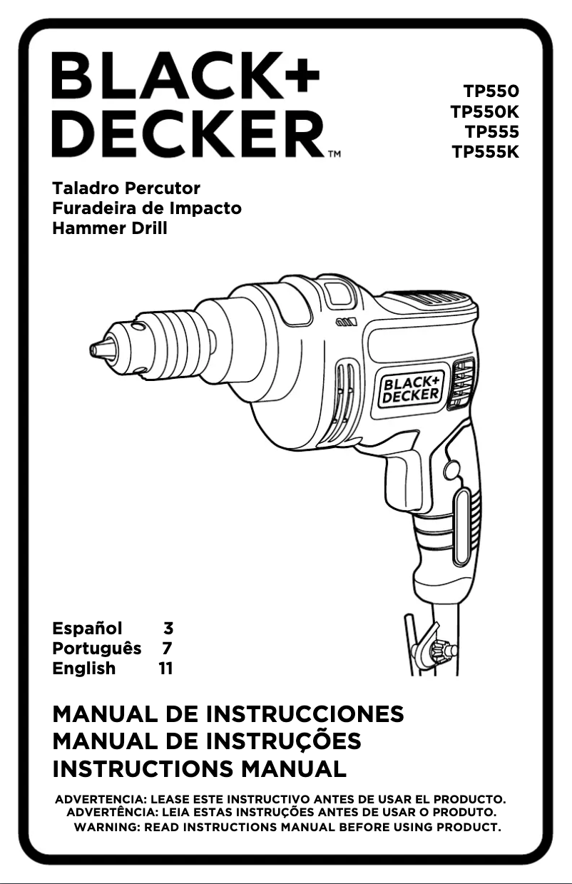 Imagen de la primera página del manual del dispositivo TP555