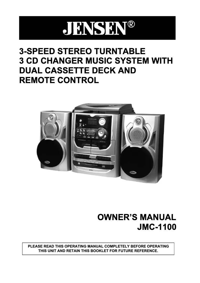 Imagen de la primera página del manual del dispositivo JMC-1100