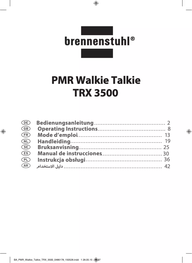 Página 1 del manual Manual de usuario Brennenstuhl TRX 3500