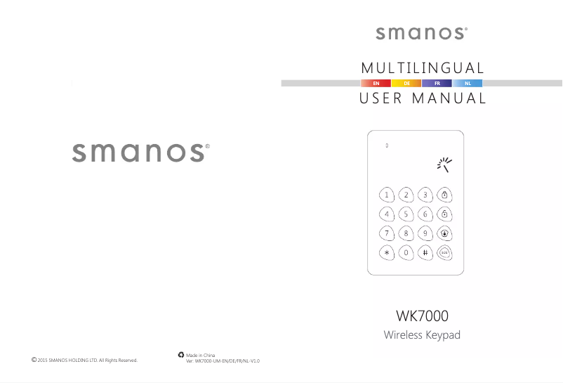 Página nº 1 - Manual de usuario smanos WK7000