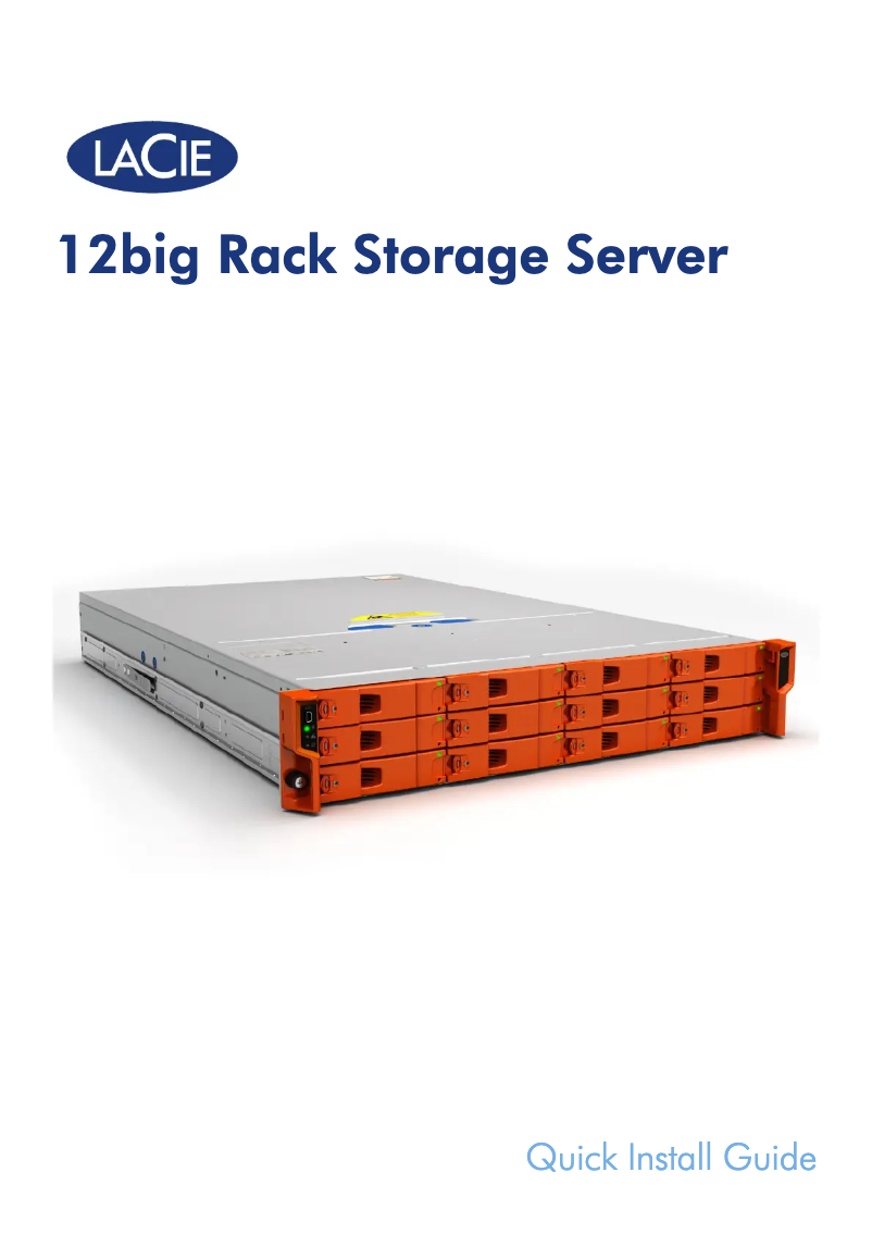 Página nº 1 - Guía de instalación LaCie 12big Rack Storage Server