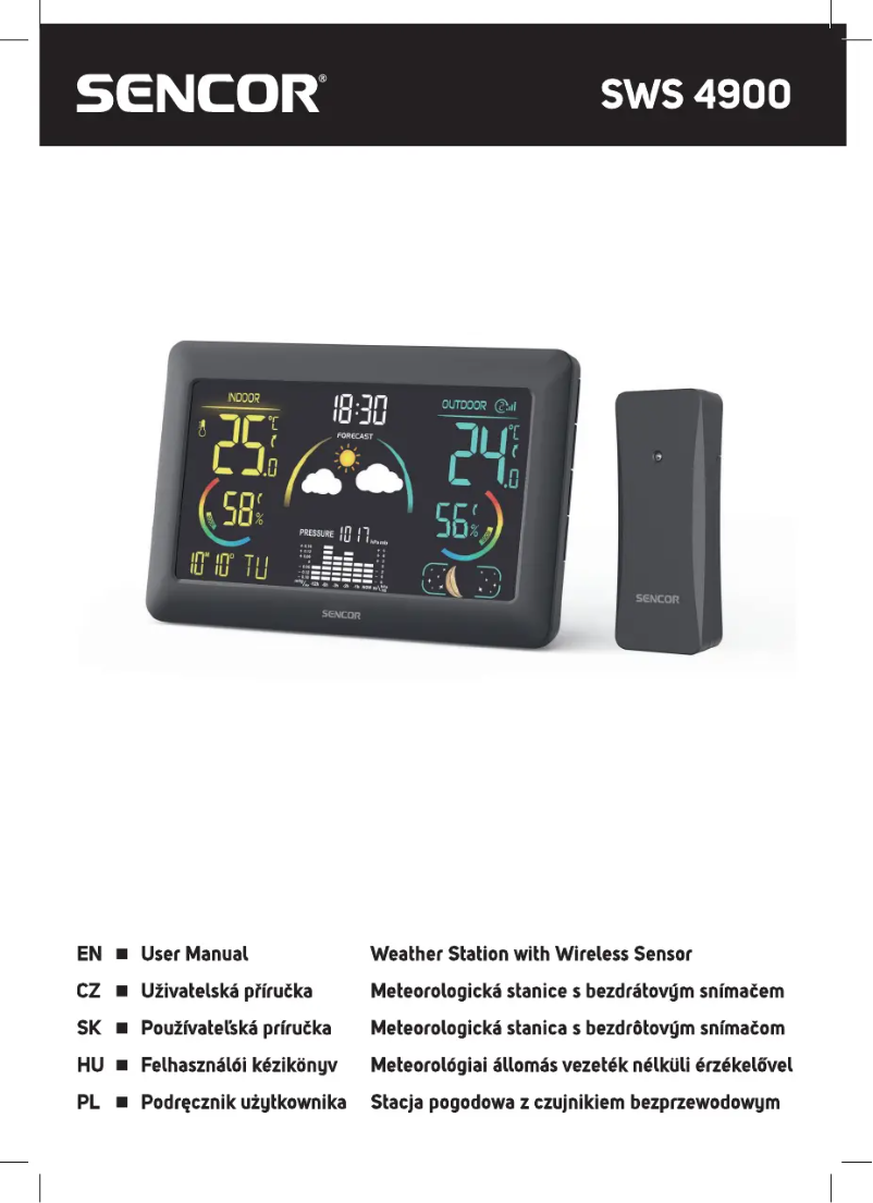 Imagen de la primera página del manual del dispositivo SWS 4900