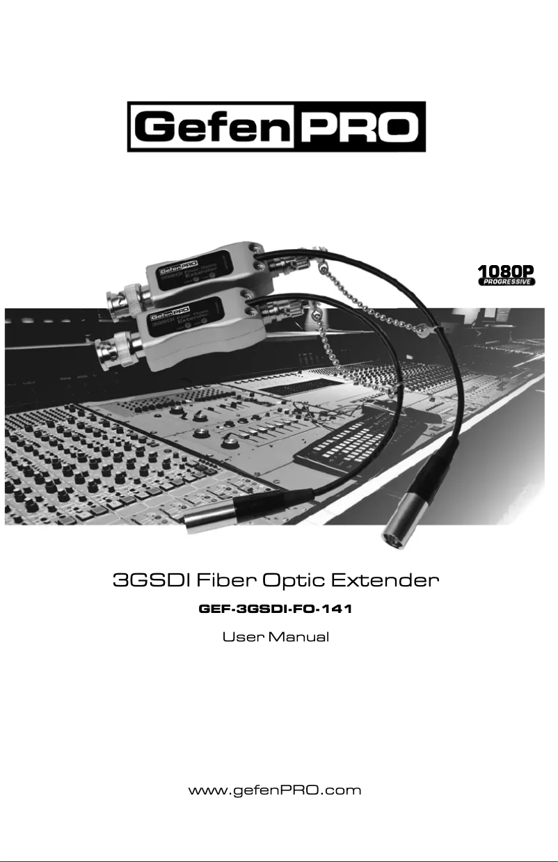 Página 1 del manual Manual de usuario Gefen GEF-3GSDI-FO-141