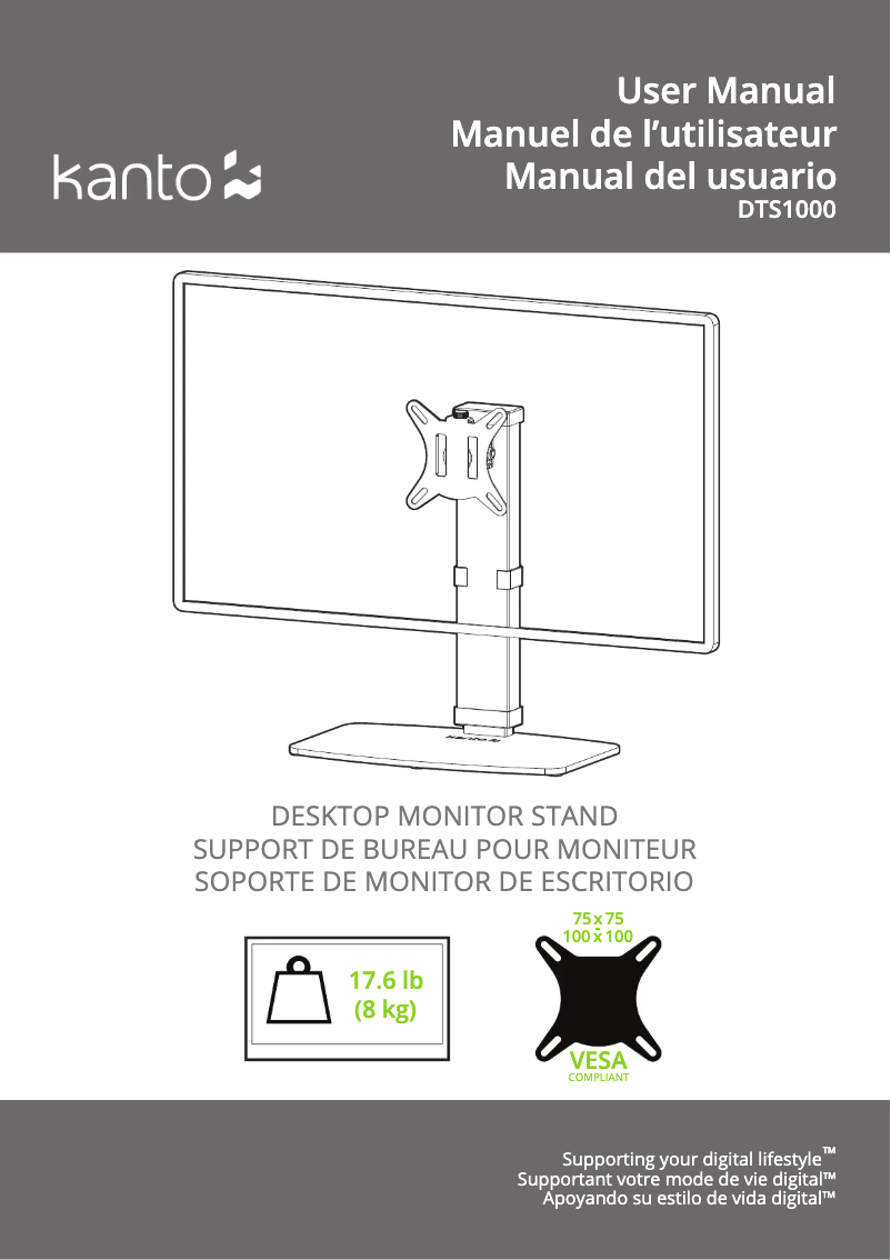 Imagen de la primera página del manual del dispositivo DTS1000