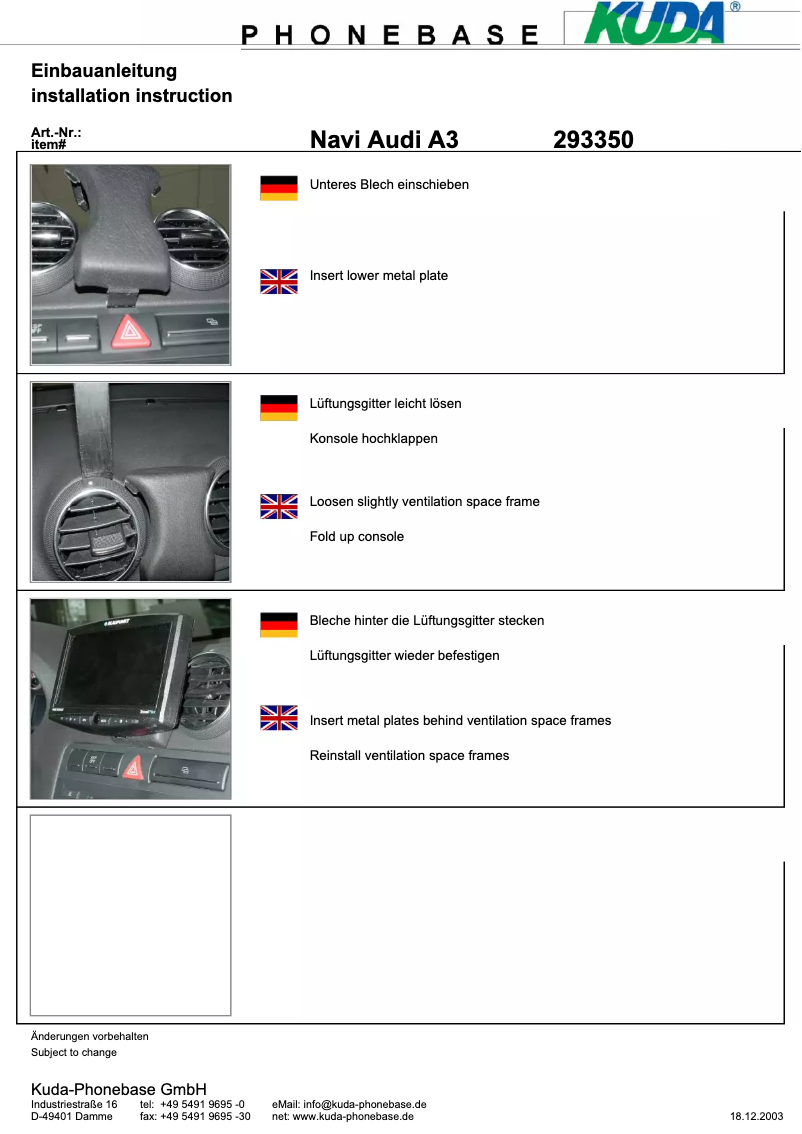 Página 1 del manual Manual de usuario Kuda 293355