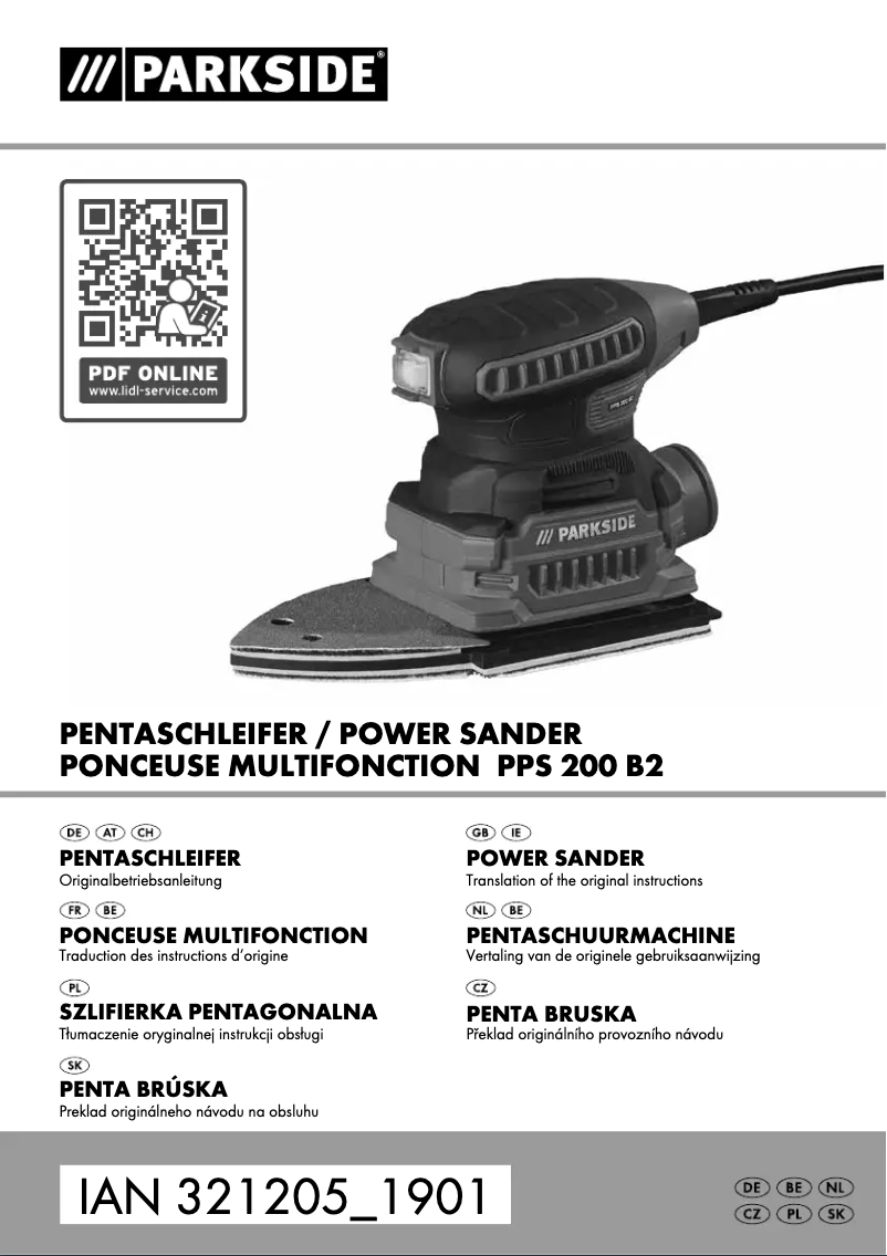 Página 1 del manual Manual de usuario Parkside PPS 200 B2