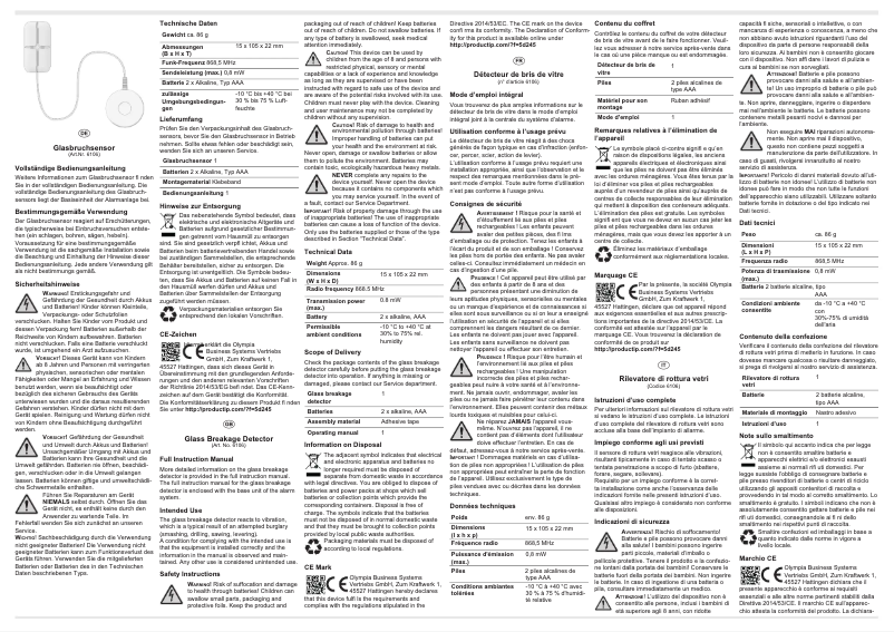 Página 1 del manual Manual de usuario Olympia 6106