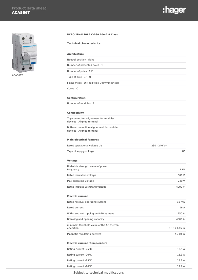 Imagen de la primera página del manual del dispositivo ACA566T