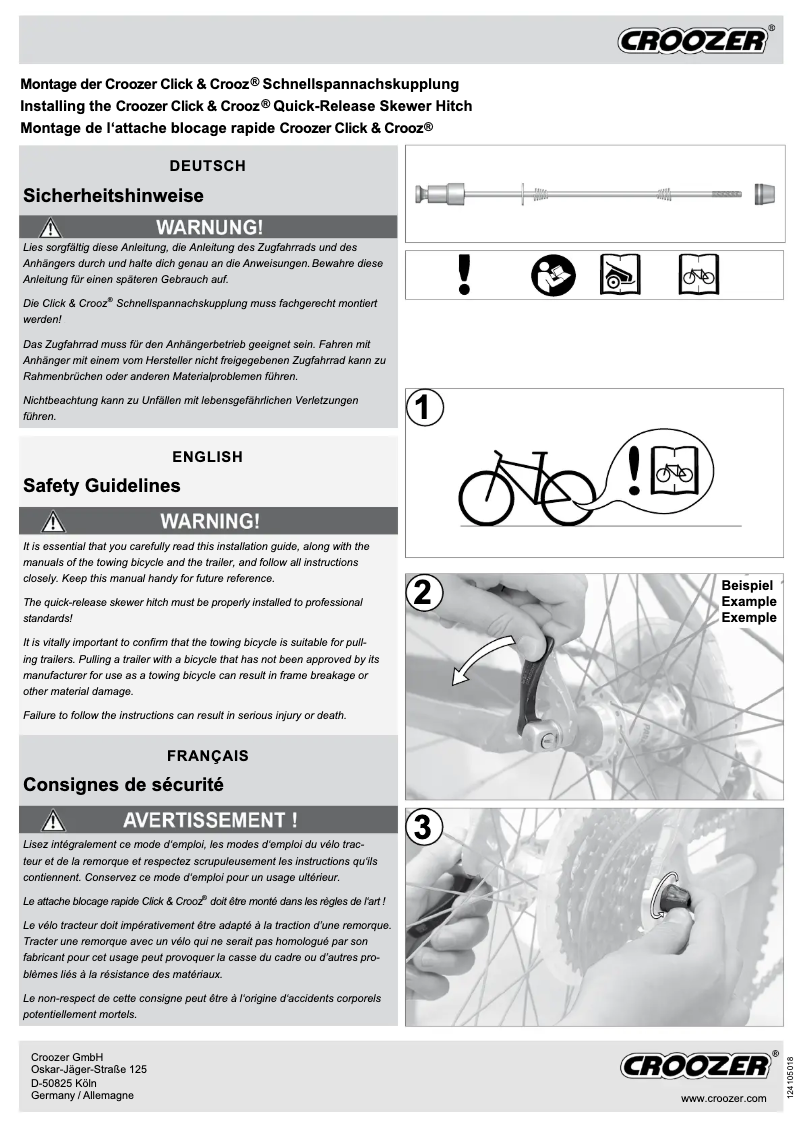 Imagen de la primera página del manual del dispositivo Click & Crooz