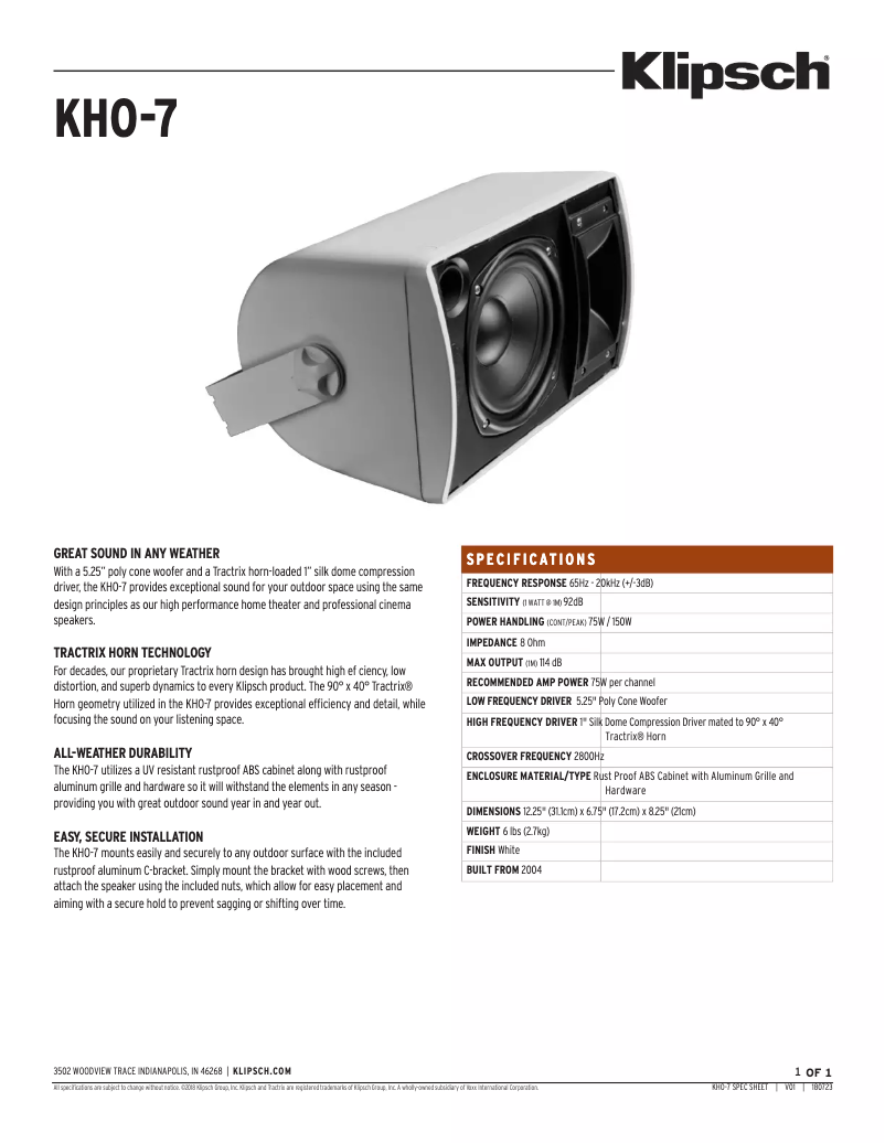 Imagen de la primera página del manual del dispositivo KHO-7