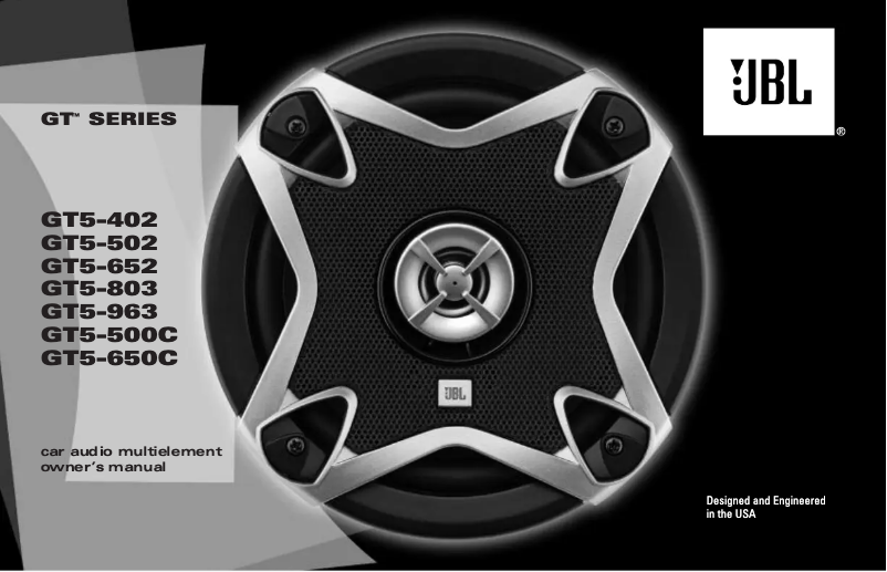 Página 1 del manual Manual de usuario JBL GT5-402