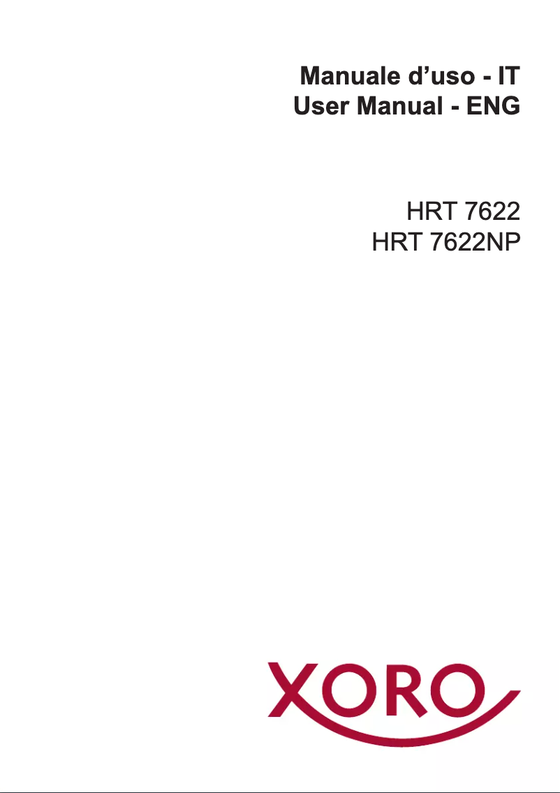 Página 1 del manual Manual de usuario Xoro HRT 7622NP