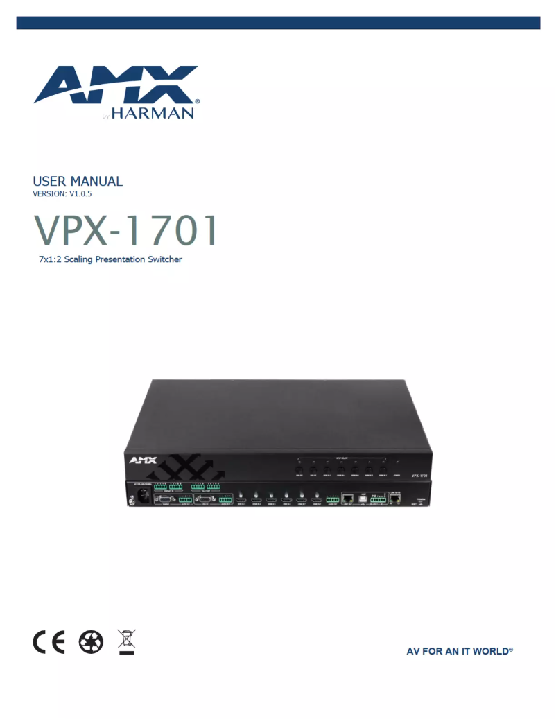 Imagen de la primera página del manual del dispositivo VPX-1701