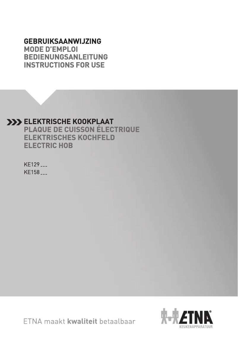 Imagen de la primera página del manual del dispositivo KE129RVS