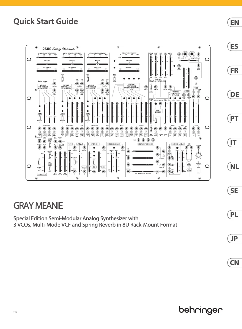 Imagen de la primera página del manual del dispositivo 2600 Gray Meanie