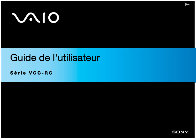 Página nº 1 - Manual de usuario Sony Vaio VGC-RC202