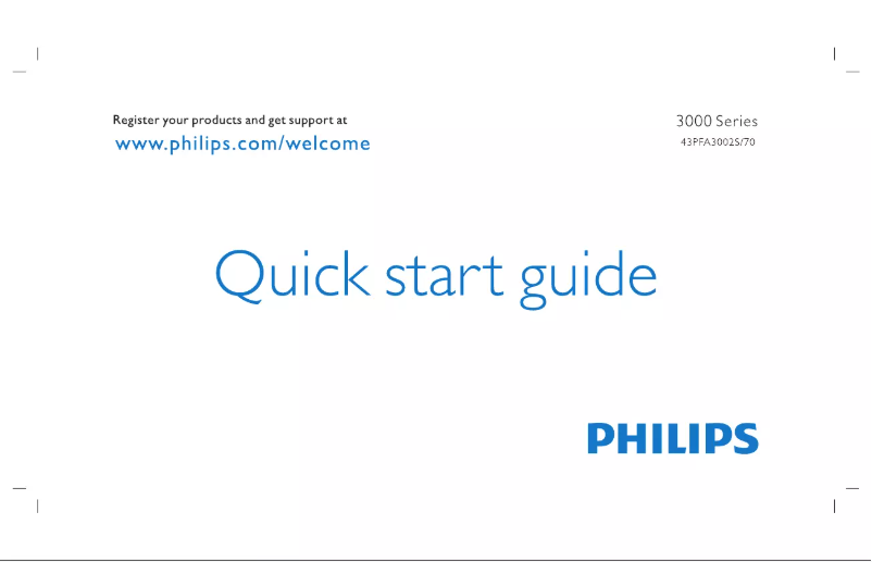 Imagen de la primera página del manual del dispositivo 43PFA3002S