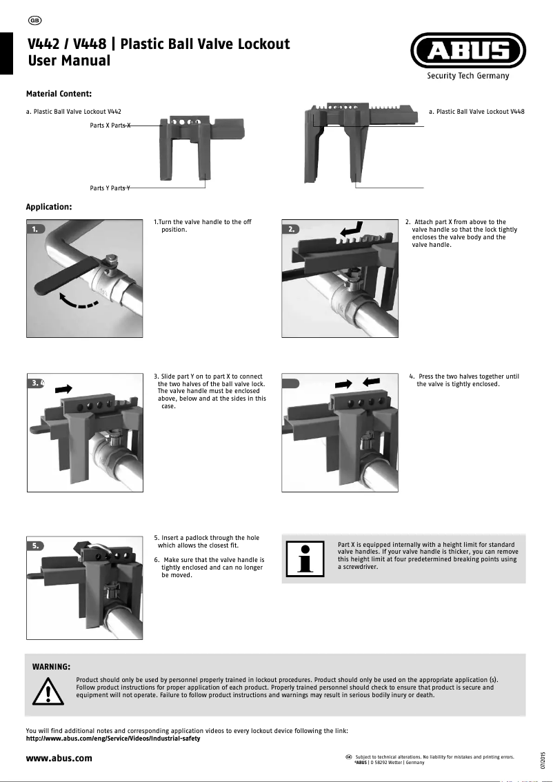 Imagen de la primera página del manual del dispositivo V442
