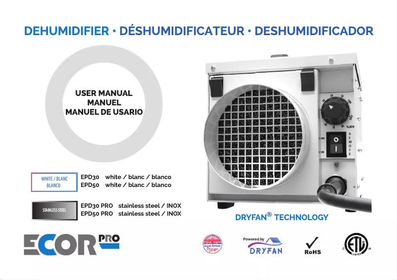 Página 1 del manual Manual de usuario Ecor Pro EPD50