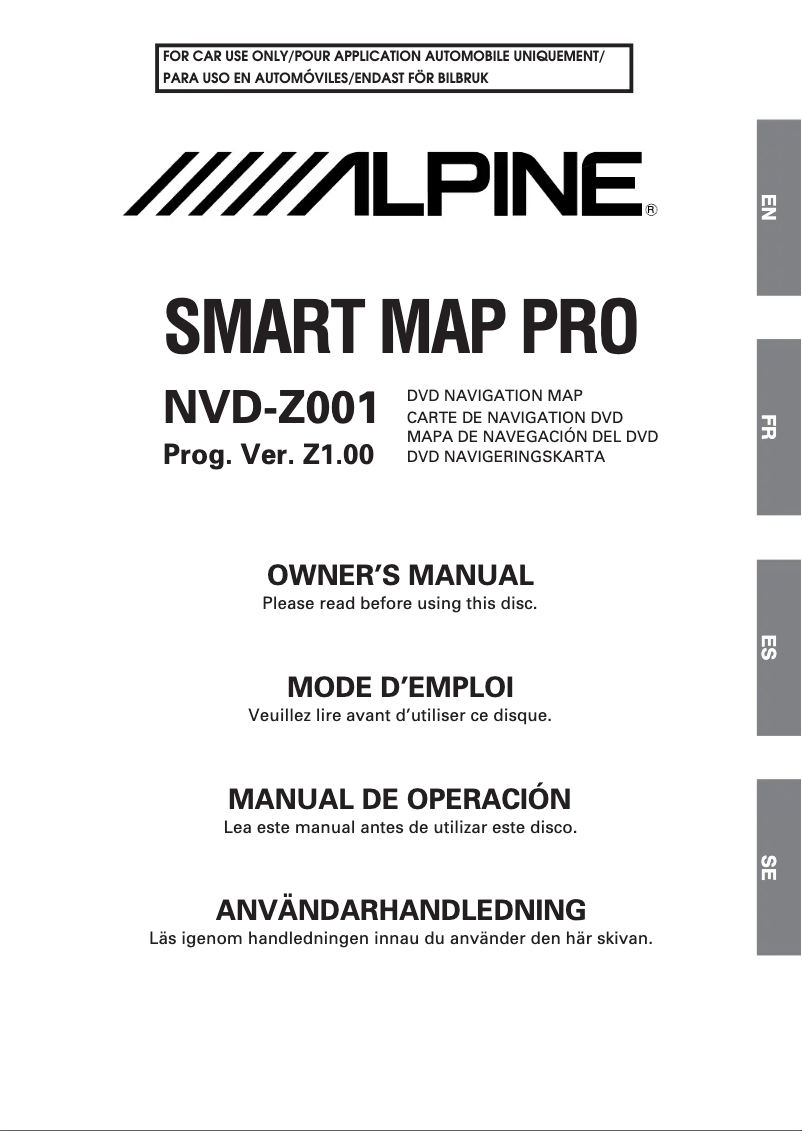 Imagen de la primera página del manual del dispositivo NVD-Z001