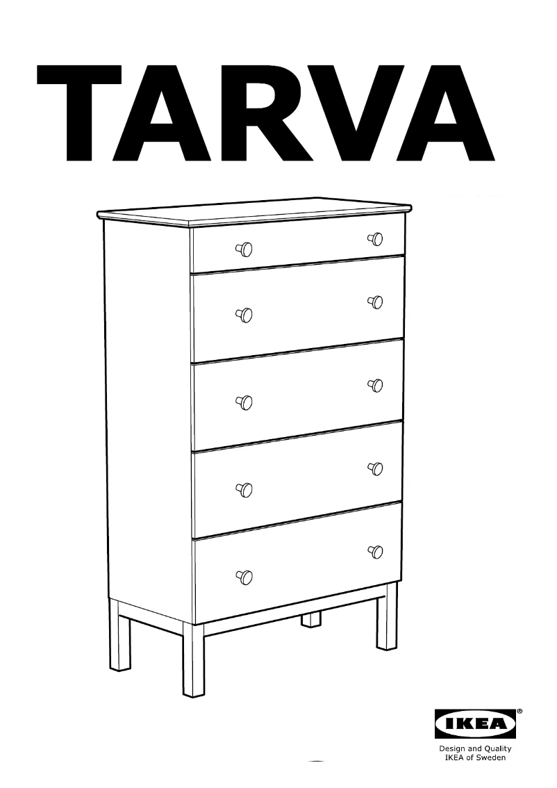Imagen de la primera página del manual del dispositivo TARVA (5 drawers)