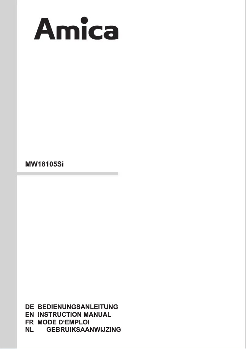 Imagen de la primera página del manual del dispositivo MW 18105 Si