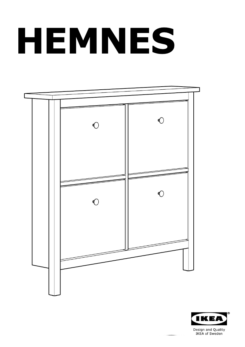 Imagen de la primera página del manual del dispositivo HEMNES (4 drawers)