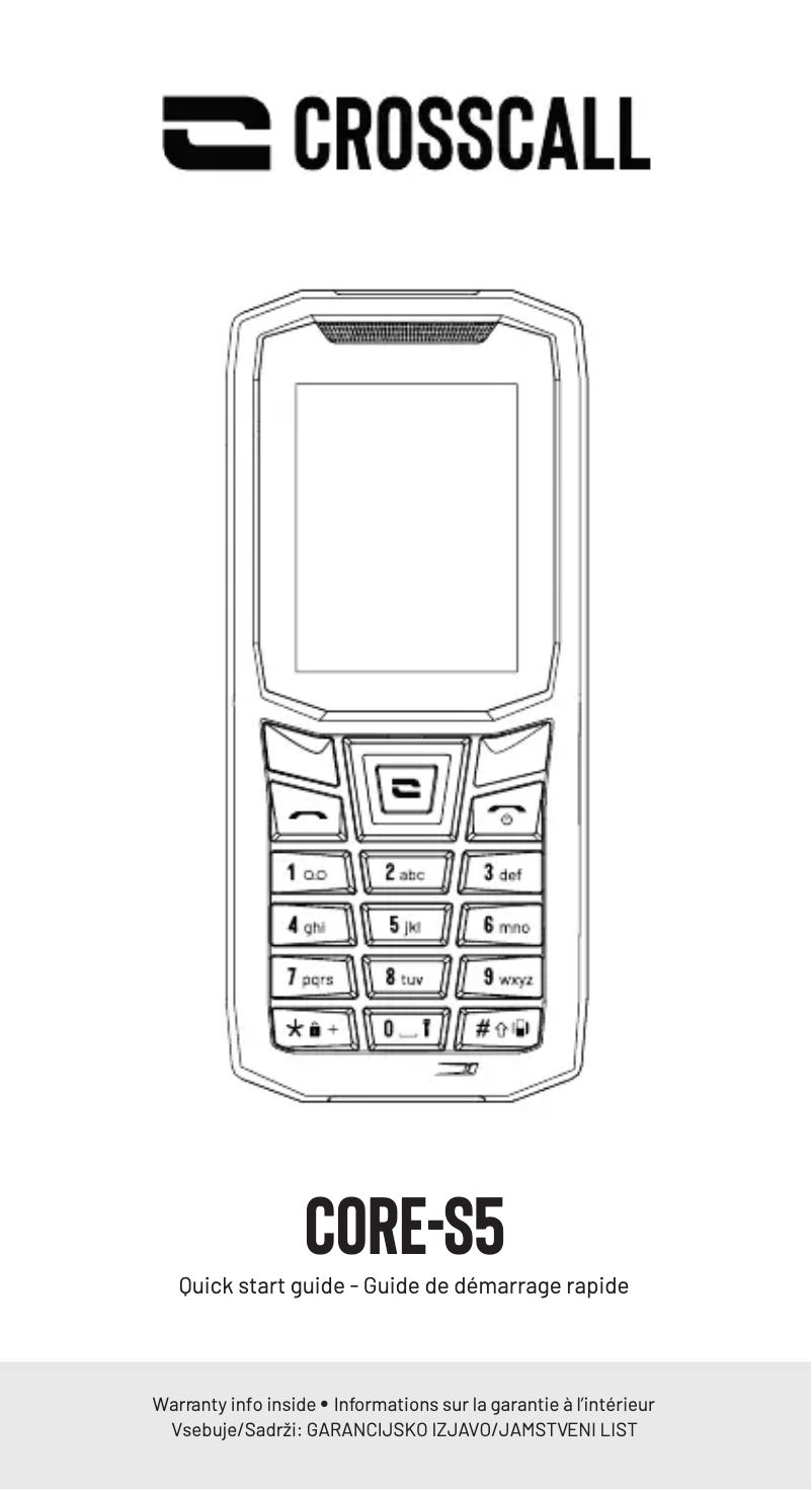 Página 1 del manual Manual de usuario Crosscall CORE-S5