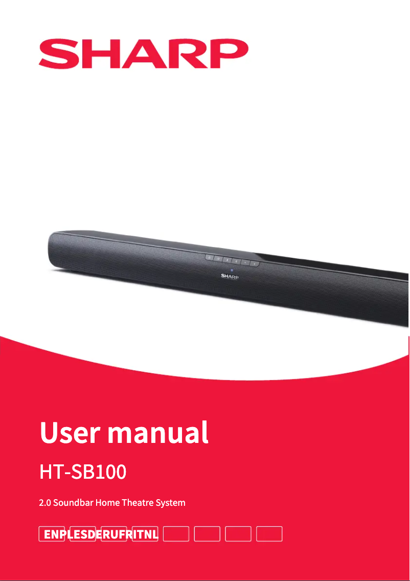 Imagen de la primera página del manual del dispositivo HT-SB100