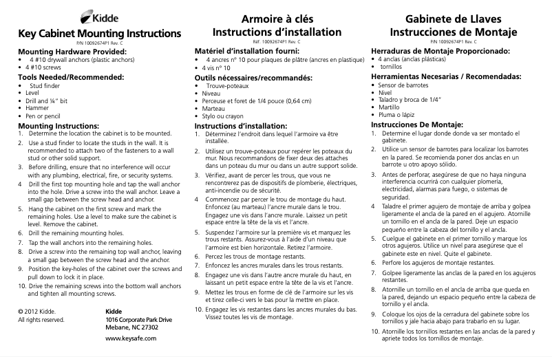 Página 1 del manual Manual de usuario Kidde AccessPoint 001797