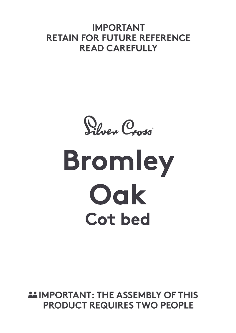 Página 1 del manual Manual de usuario Silver Cross Bromley Oak Cot Bed