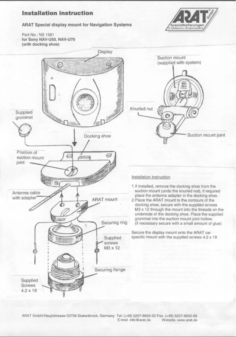 Página 1 del manual Manual de usuario Arat NS1581