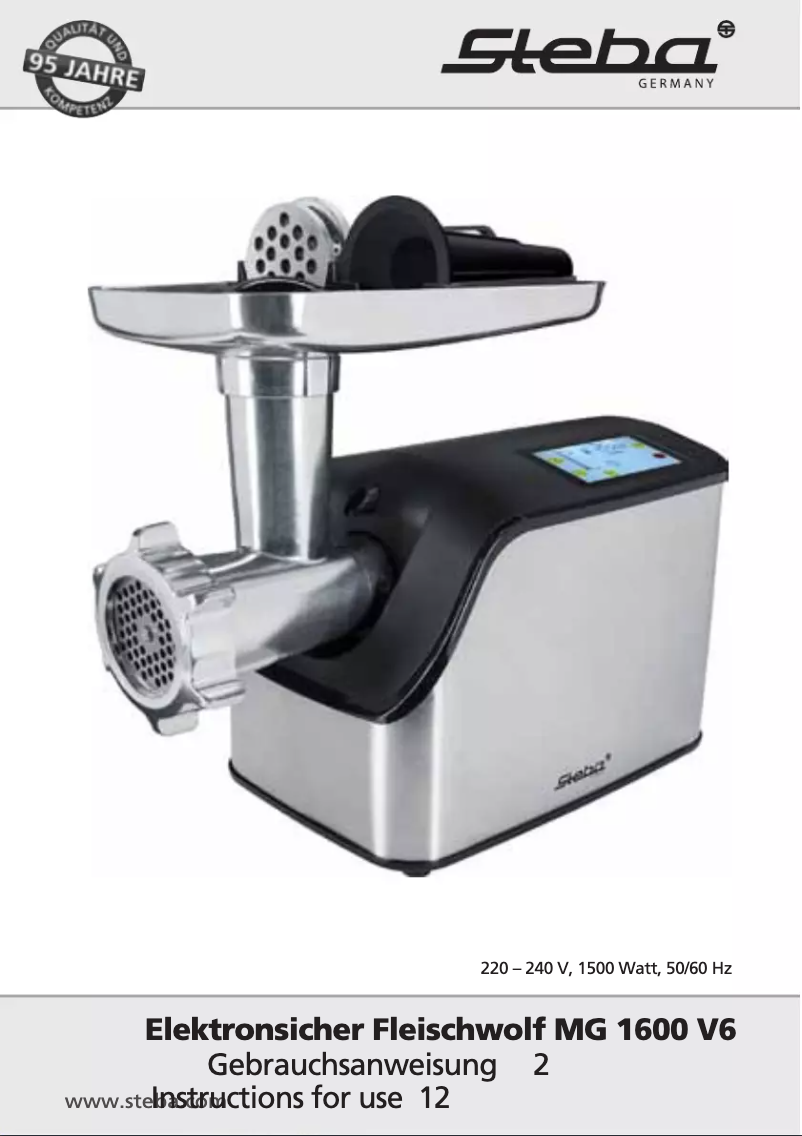 Imagen de la primera página del manual del dispositivo MG 1600 V6