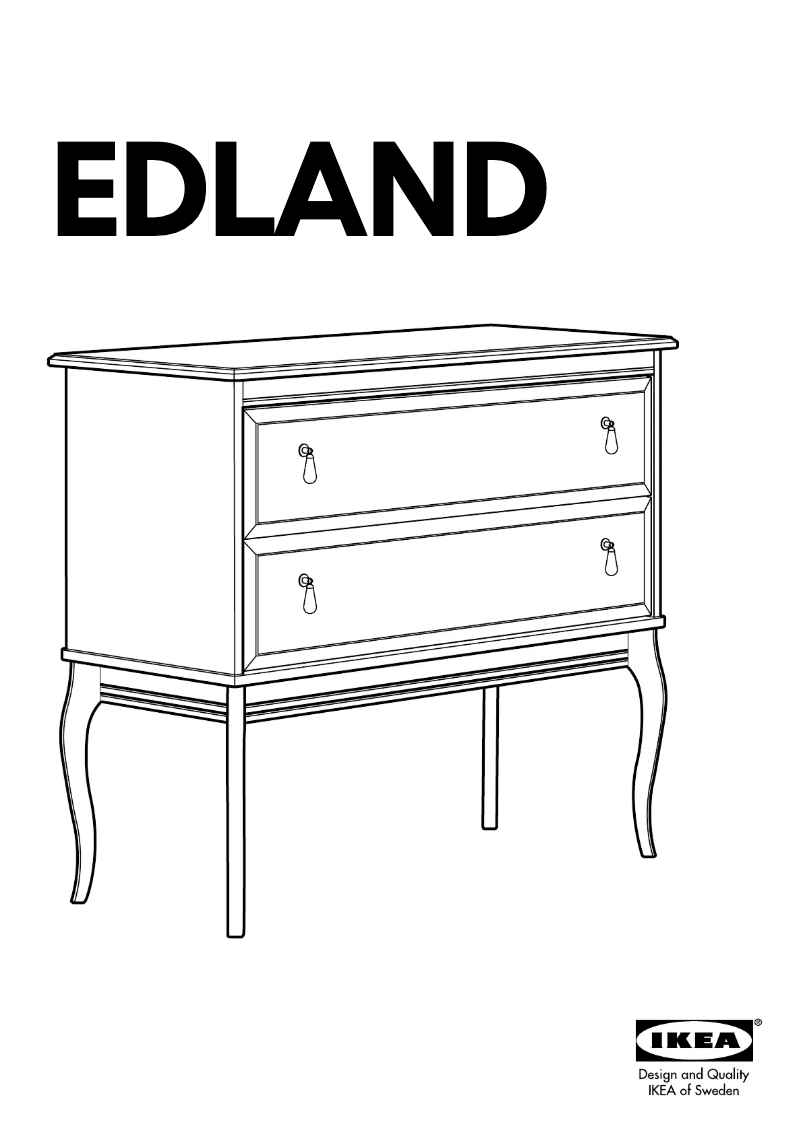 Imagen de la primera página del manual del dispositivo EDLAND (2 drawers)