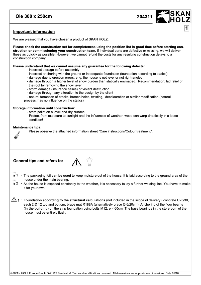 Imagen de la primera página del manual del dispositivo Ole