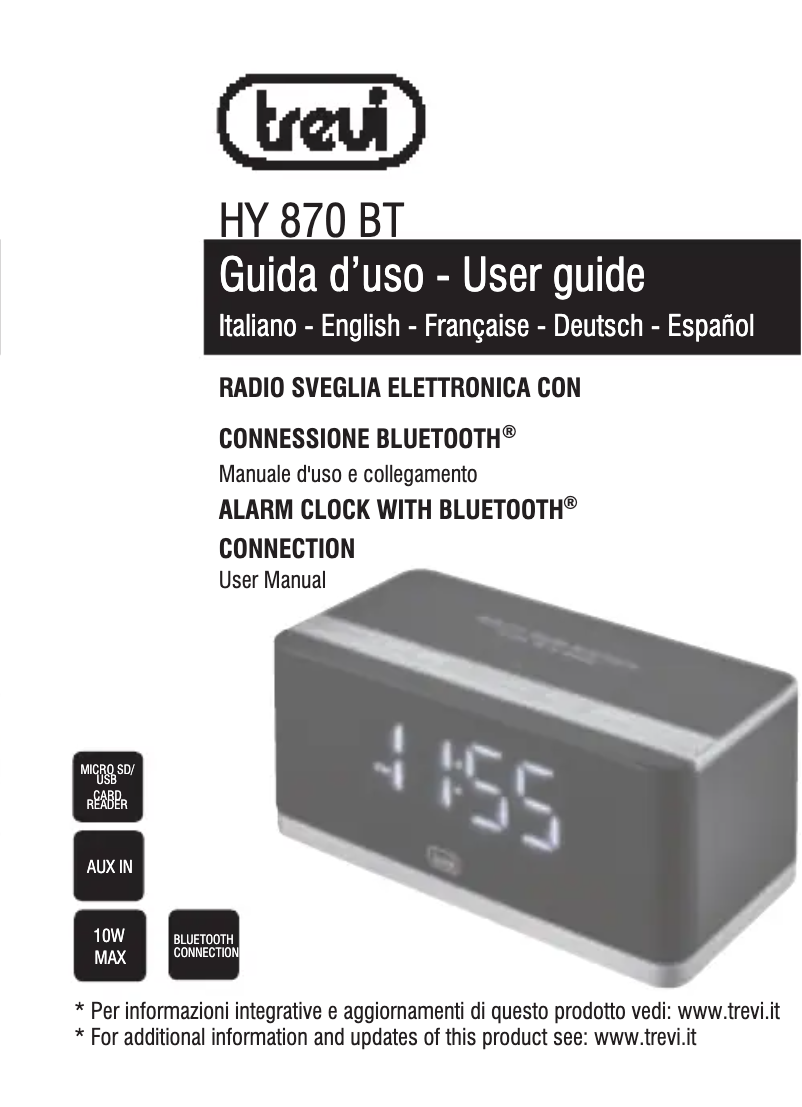 Imagen de la primera página del manual del dispositivo HY 870 BT
