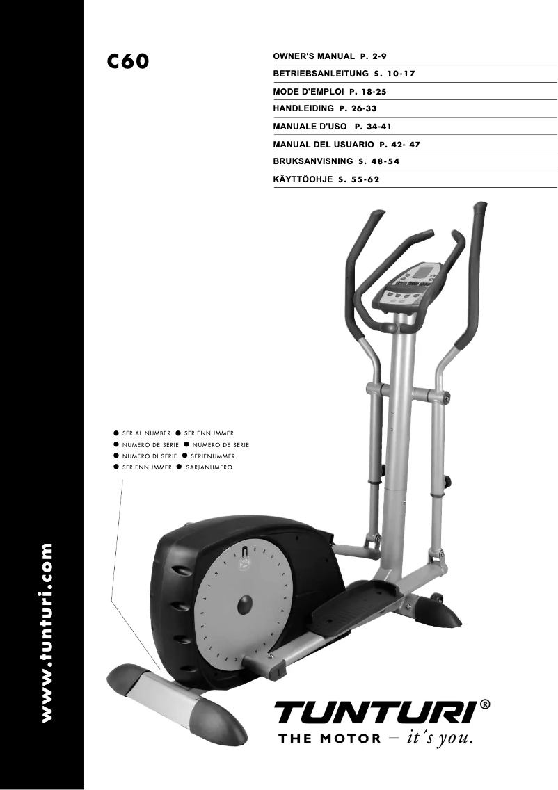 Página nº 1 - Manual de usuario Tunturi C60