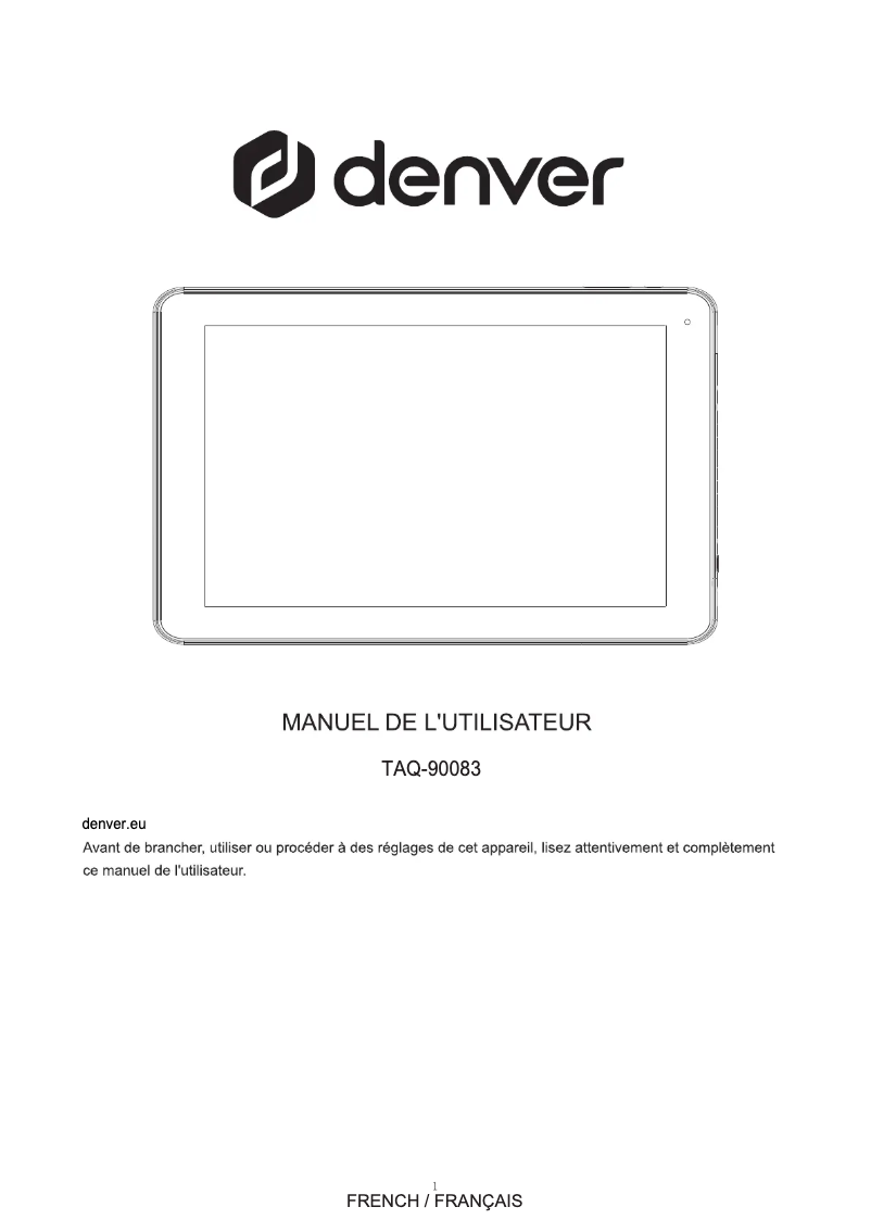 Página nº 1 - Manual de usuario Denver TAQ-90083