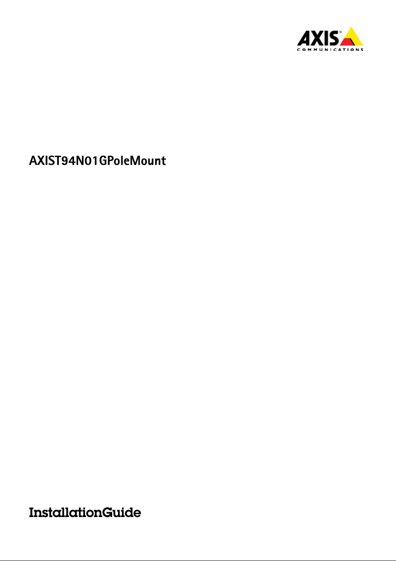 Página 1 del manual Manual de usuario Axis T94N01G