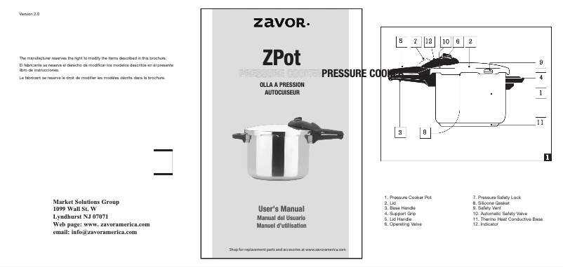 Imagen de la primera página del manual del dispositivo ZPot