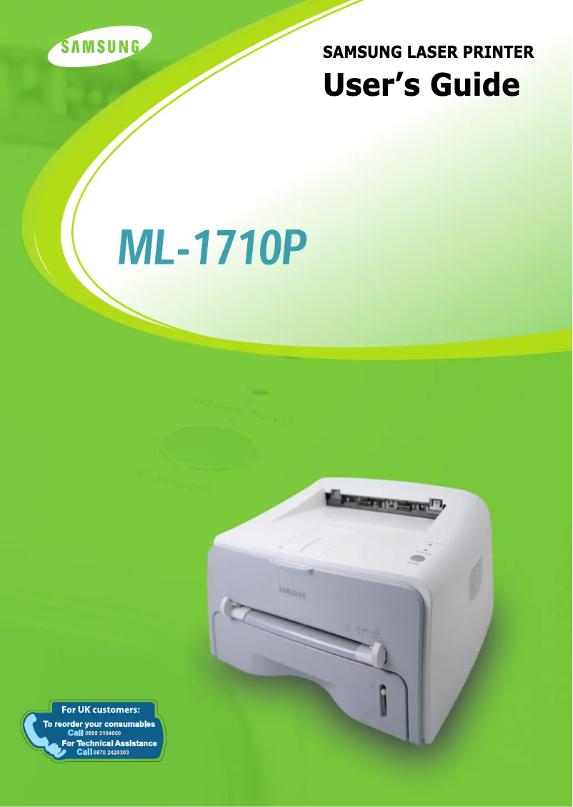 Imagen de la primera página del manual del dispositivo ML-1710P