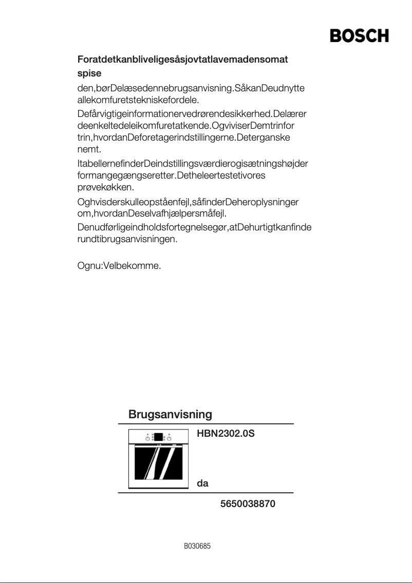 Página nº 1 - Manual de usuario Bosch HBN230250S