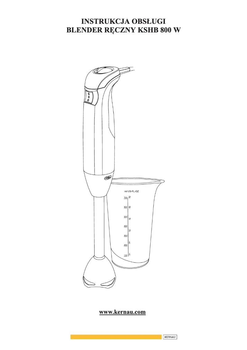 Imagen de la primera página del manual del dispositivo KSHB 800 W