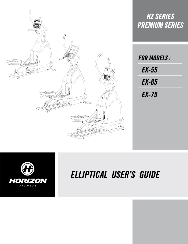 Página nº 1 - Manual de usuario Horizon Fitness Premium EX-65