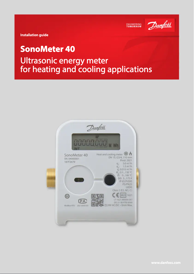 Imagen de la primera página del manual del dispositivo SonoMeter 40