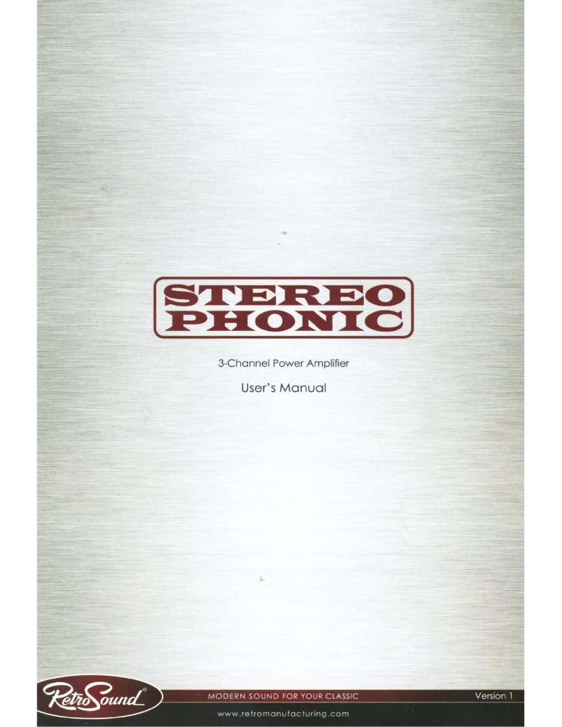 Página 1 del manual Manual de usuario RetroSound Stereophonic