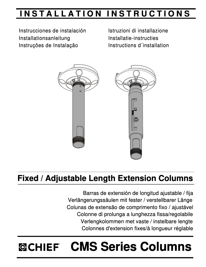 Página 1 del manual Manual de usuario Chief CMS006009S