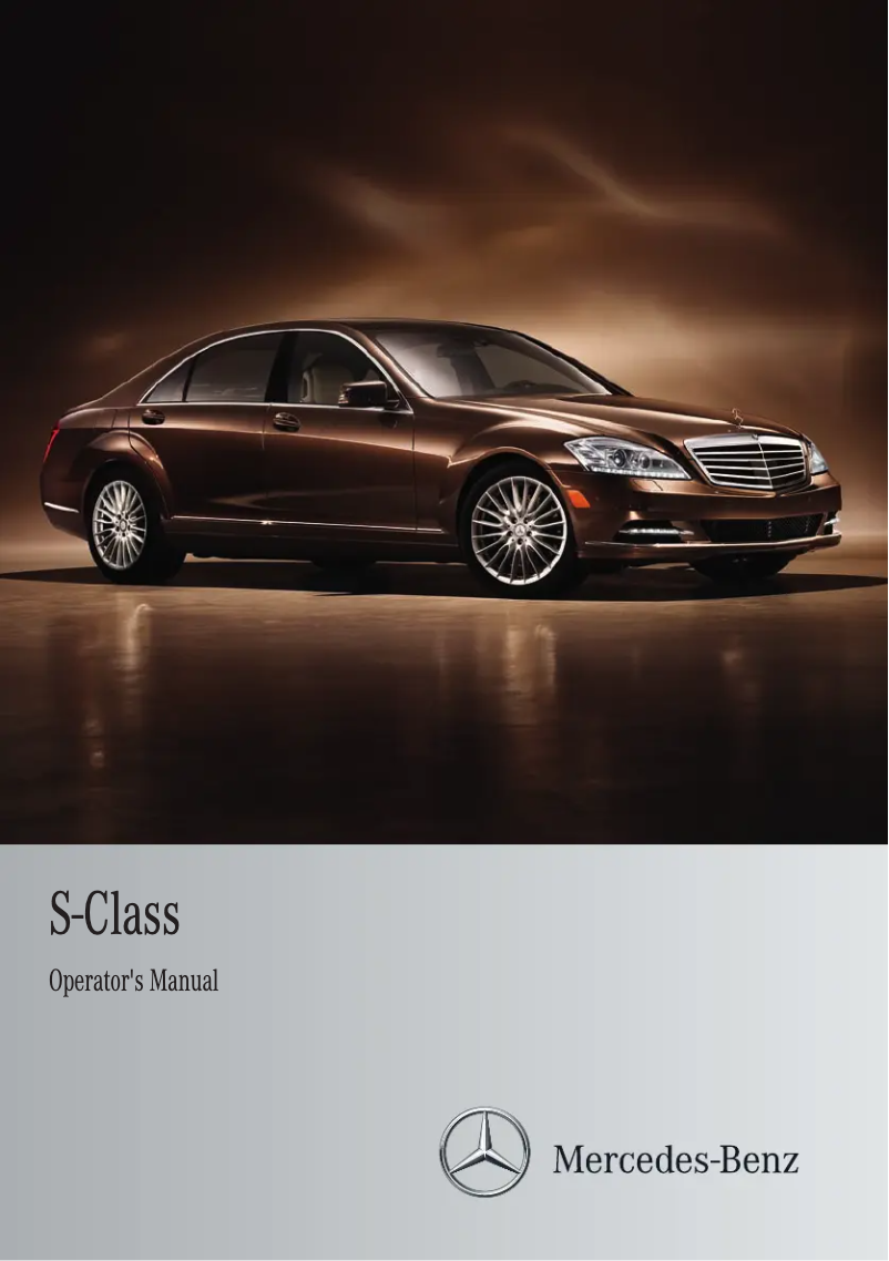 Imagen de la primera página del manual del dispositivo S-Class (2011)
