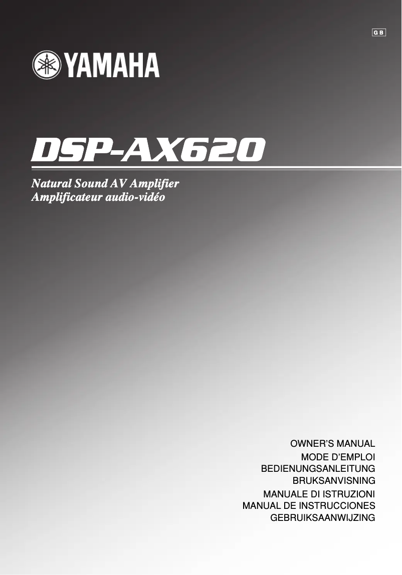 Página 1 del manual Manual de usuario Yamaha DSP-AX620