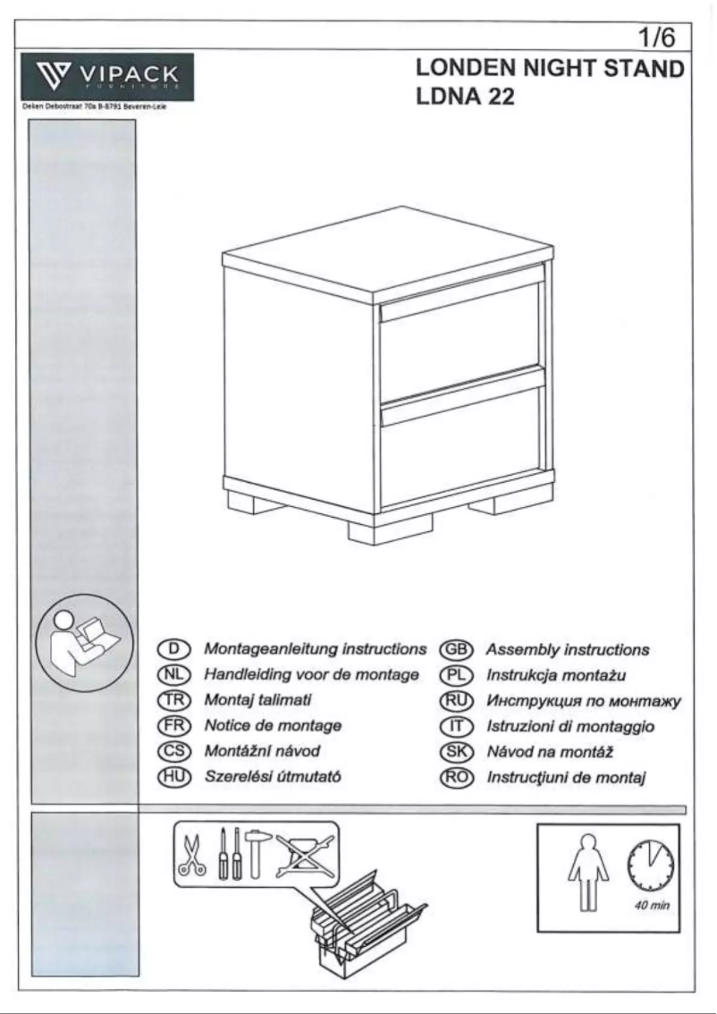 Imagen de la primera página del manual del dispositivo London